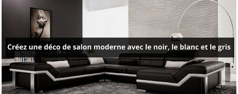 deco salon moderne noir et blanc gris