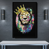 Tableau  Tag Lion coloré