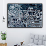 Toile Déco Style Industriel usine