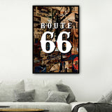 Tableau Industriel Vintage Route 66