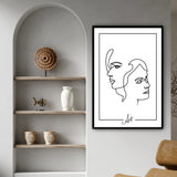 Tableau Visage Minimaliste