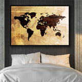 Tableau Carte du Monde Vintage