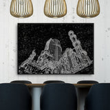Toile Industriel Noir et Blanc