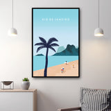 Tableau Minimaliste Plage Rio de Janeiro