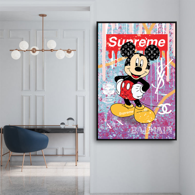 Tableau Pop Art Mickey Minnie Vuitton l Tableau-popart