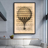 tableau abstrait horizontal vintage