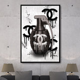 toile murale chanel grenade