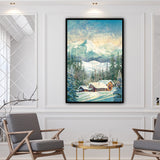 Toile Deco Montagne Vintage