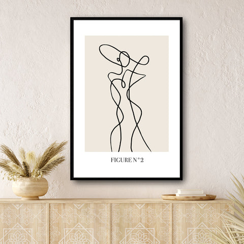 Tableau Minimaliste Femme crayon