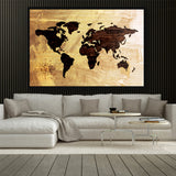 Carte du Monde Vintage tableau