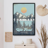 Toile Bois Montagne Vintage