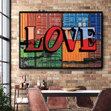 Tableau Peinture Industrielle LOVE