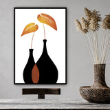 Tableau Minimaliste Vase et Fleur Scandinave