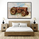 Grand Tableau Tracteur Vintage
