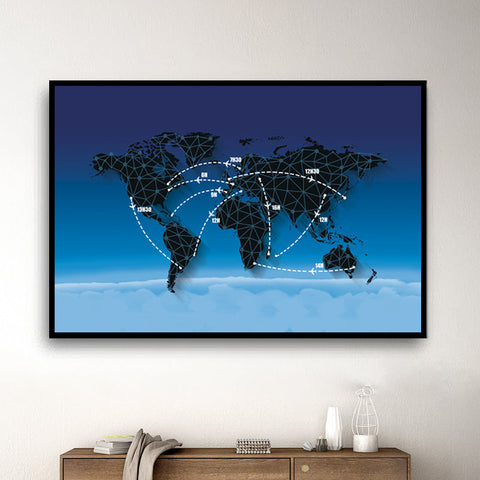 tableau carte du monde grand format