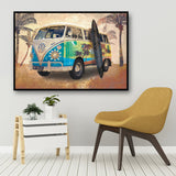 tableau vintage grand format café