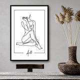 Tableau Minimaliste Murale Visage Femme