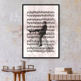 decoration murale tableau noir et blanc vintage