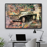 tableau toile voiture vintage