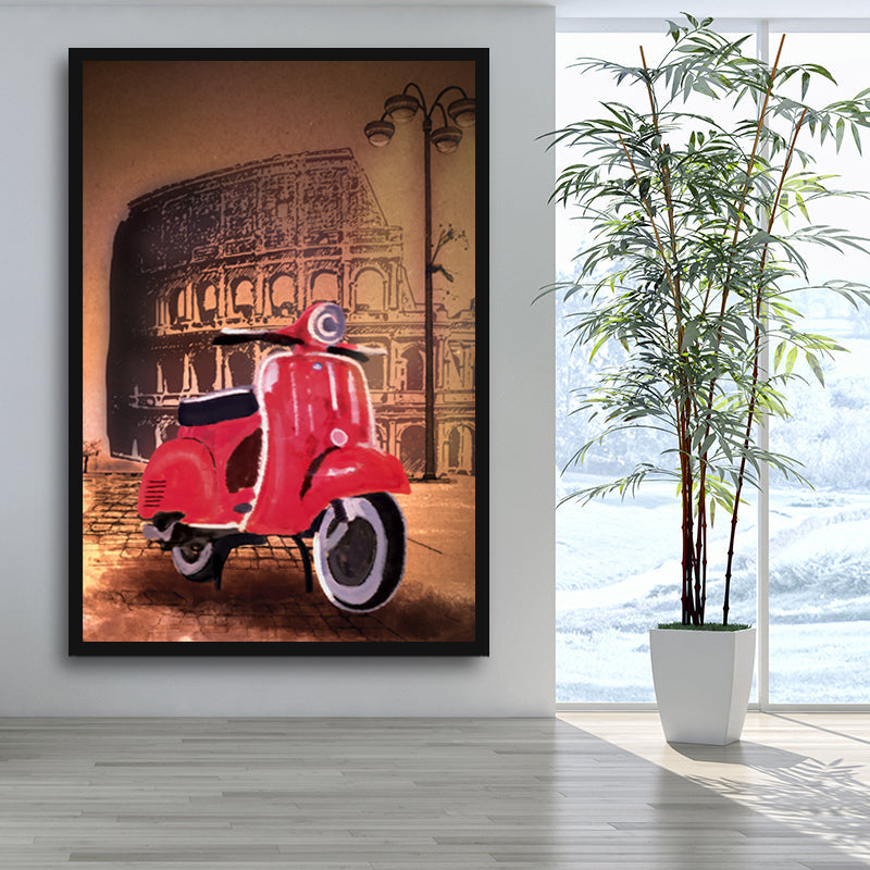 SCOOTER Vespa en tôle 29 cm Déco vintage jouet #216 SCOOTER Vespa en tôle 29 cm Déco vintage jouet #216