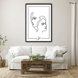 Tableau Minimaliste Visage