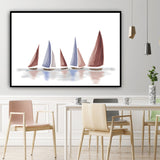 Tableau Bateau Voile Minimaliste