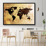 Tableau  Vintage Carte du Monde