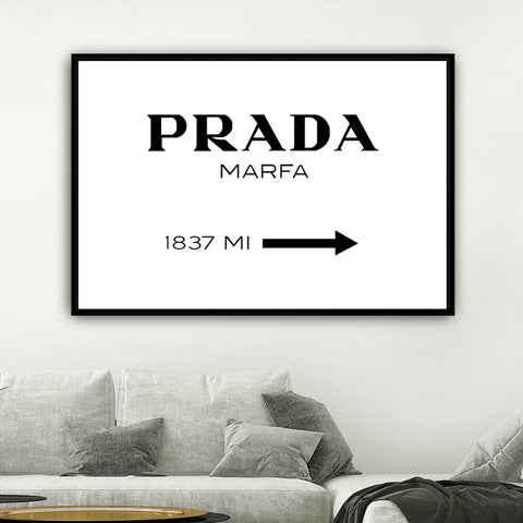 Tableau Deco Minimaliste Prada Marfa