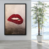 Tableau Levre Roses Rouge