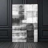 tableau abstrait en noir et blanc