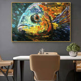 tableau abstrait poisson