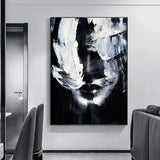 Tableau Noir et Blanc Visage