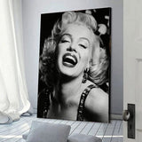 tableau marilyn monroe retro noir et blanc