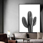 Tableau  Noir et Blanc Cactus