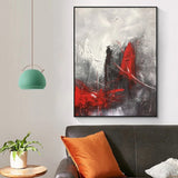 Tableau Abstrait Rouge