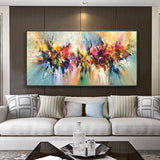 tableau contemporain multicolore abstrait