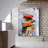grand tableau abstrait coloré