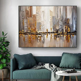 tableau panoramique motif abstrait