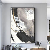 tableaux abstraits noir et blanc