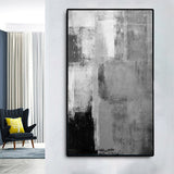 tableau abstrait noir