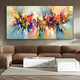 tableau abstrait multicolore contemporain