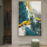 tableau vert abstrait