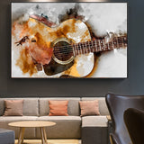 Tableau Guitare Abstrait