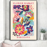 tableau fleurs abstrait