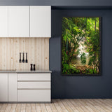 Tableau bambou et cascade