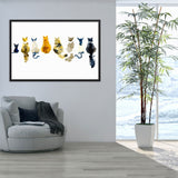 Tableau chat enfant aquarelle