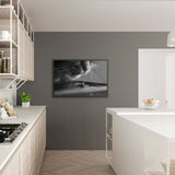 Tableau chat noir et blanc la soif