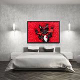 Tableau chien humain saint valentin