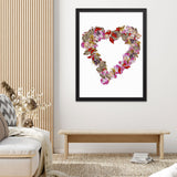 Tableau coeur papillon coloré