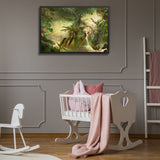 Tableau jungle abstrait